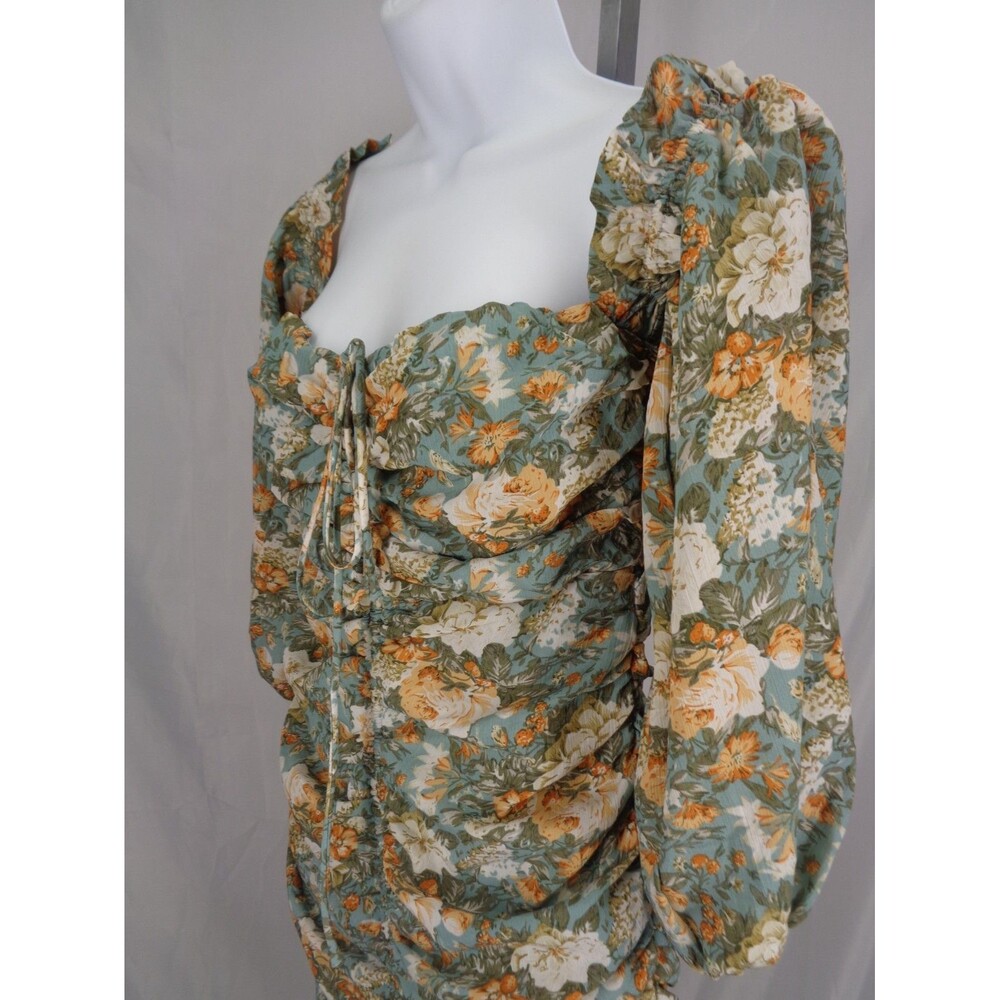 Hello Molly Floral Basque Country Mini Dress Small (4) Romantic Cottagecore New - Picture 12 of 16